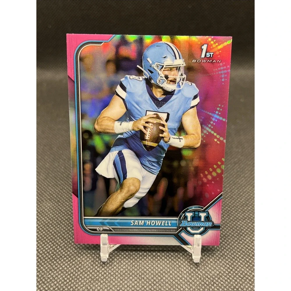 SAM HOWELL RC 2022 1ST BOWMAN CHROME‎ UNIVERSITY PINK REFRACTOR 🔥🔥Commanders